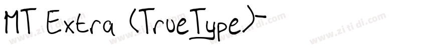MT Extra (TrueType)字体转换